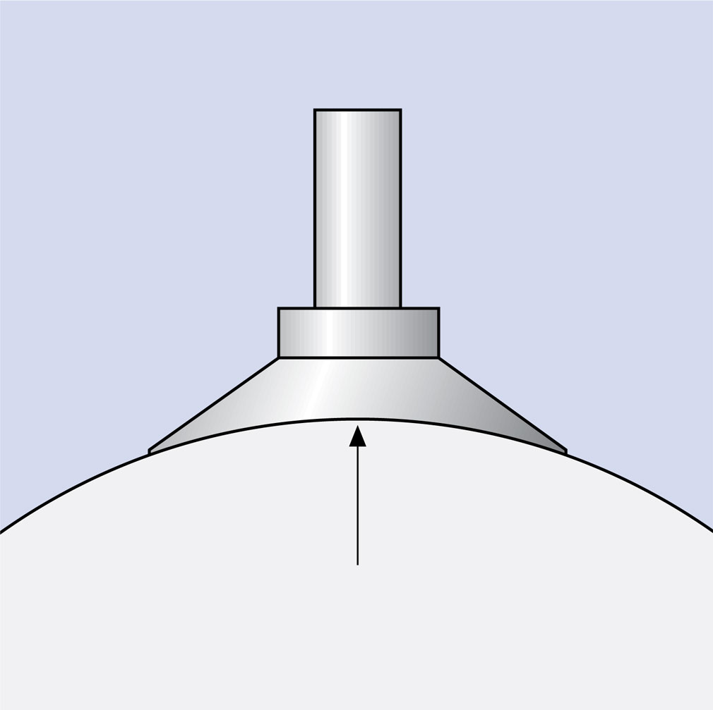 Minimum radius of curvature of the workpiece