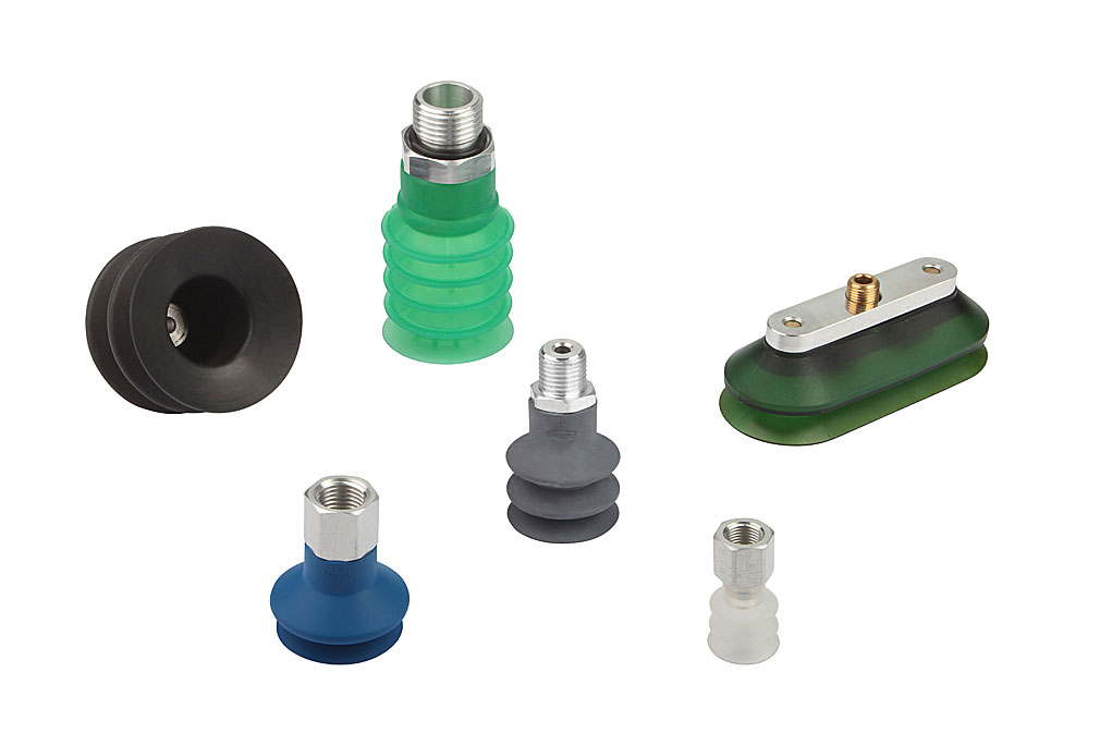 Bellows suction cups of different product lines