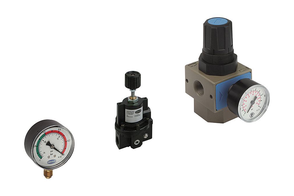 Manometer, vacuum regulator and pressure-reduction
