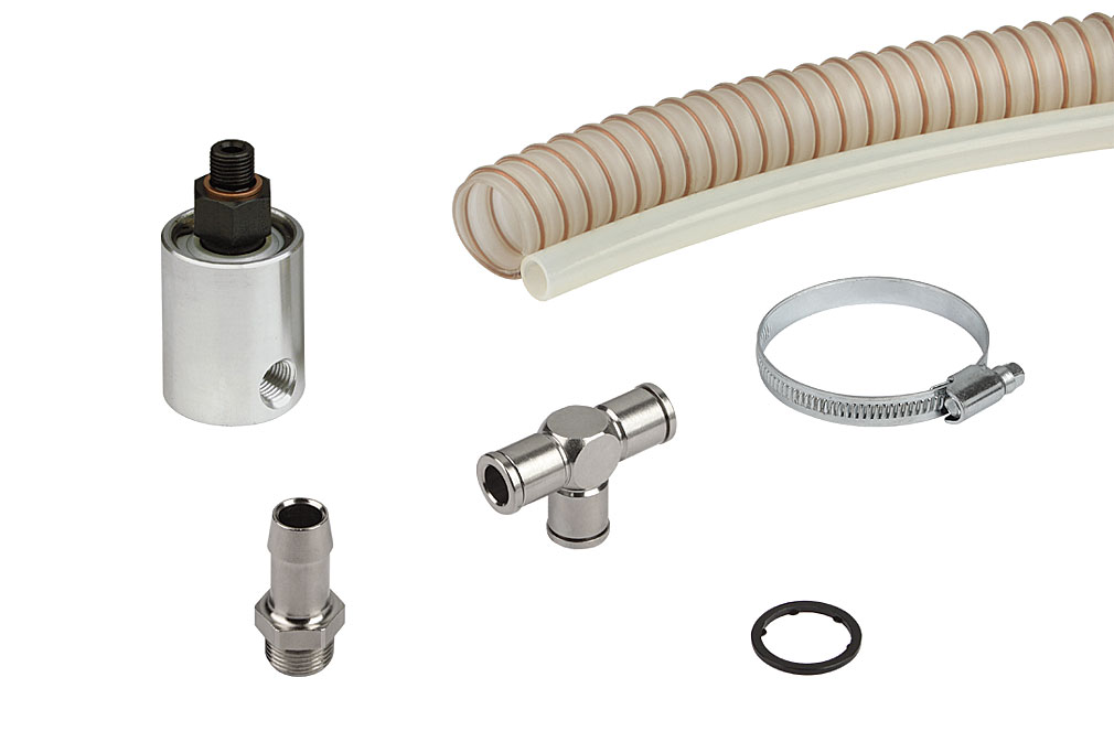 Different hoses and connectors